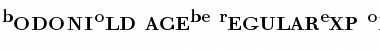 Bodoni Old Face BE Regular Expert Font Title Preview