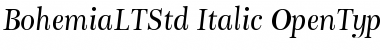 Bohemia LT Std Italic Font Title Preview