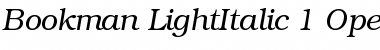 ITC Bookman Light Italic Font Title Preview