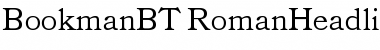Bookman Headline Font Title Preview