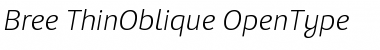 Bree Thin Oblique Font Title Preview