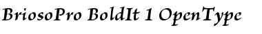 Brioso Pro Bold Italic Font Title Preview