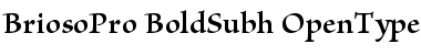Brioso Pro Bold Subhead Font Title Preview