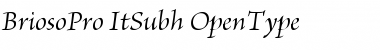 Brioso Pro Italic Subhead Font Title Preview