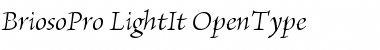 Brioso Pro Light Italic Font Title Preview