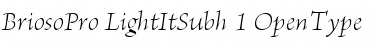 Brioso Pro Light Italic Subhead Font Title Preview