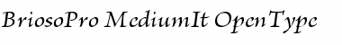 Brioso Pro Medium Italic Font Title Preview