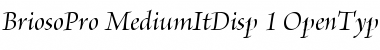 Brioso Pro Medium Italic Display Font Title Preview