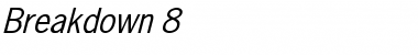 Breakdown 8 Italic Font Title Preview