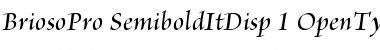 Brioso Pro Semibold Italic Display Font Title Preview