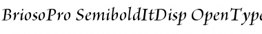 Brioso Pro Semibold Italic Display Font Title Preview