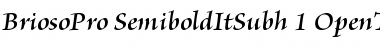 Brioso Pro Semibold Italic Subhead Font Title Preview