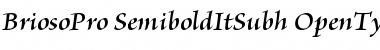 Brioso Pro Semibold Italic Subhead Font Title Preview