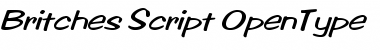 Britches Script Font Title Preview