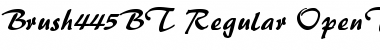 Brush 445 Regular Font Title Preview