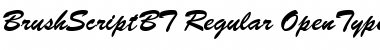 Brush Script Regular Font Title Preview