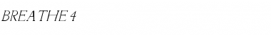 Breathe 4 Italic Font Title Preview