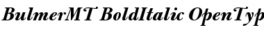 Bulmer MT Bold Italic Font Title Preview
