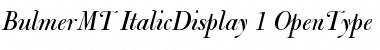 Bulmer MT Italic Display Font Title Preview