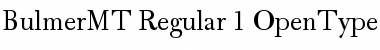 Bulmer MT Regular Font Title Preview