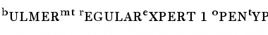Bulmer MT Regular Expert Font Title Preview