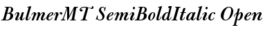 Bulmer MT Semi Bold Italic Font Title Preview