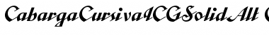 Cabarga CursivaICGSolidAlt Font Title Preview