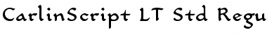 CarlinScript LT Std Regular Regular Font Title Preview