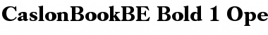 Caslon Book BE Bold Font Title Preview