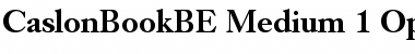 Caslon Book BE Medium Font Title Preview