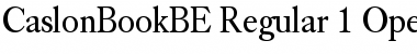 Caslon Book BE Regular Font Title Preview