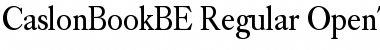 Caslon Book BE Regular Font Title Preview