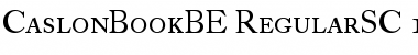Caslon Book BE Regular Small Caps & Oldstyle Figures Font Title Preview