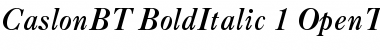 Caslon Bold Italic Font Title Preview
