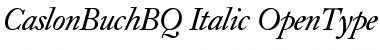 Caslon Buch BQ Regular Font Title Preview