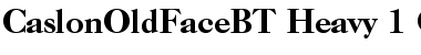 Caslon Old Face Heavy Font Title Preview