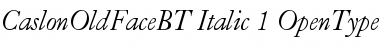 Caslon Old Face Italic Font Title Preview