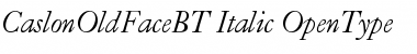 Caslon Old Face Italic Font Title Preview