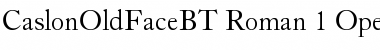 Caslon Old Face Regular Font Title Preview