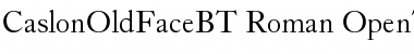 Caslon Old Face Regular Font Title Preview