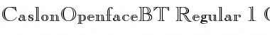 Caslon Openface Regular Font Title Preview