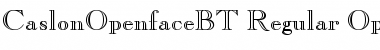 Caslon Openface Regular Font Title Preview