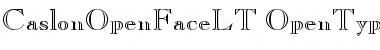 Caslon Open Face LT Regular Font Title Preview