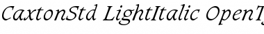 Caxton Std Light Italic Font Title Preview