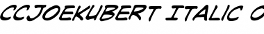 CCJoeKubert Italic Font Title Preview
