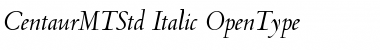 Centaur MT Std Italic Font Title Preview