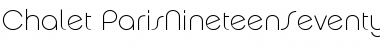 Chalet ParisNineteenSeventy Font Title Preview