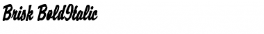 Brisk BoldItalic Font Title Preview