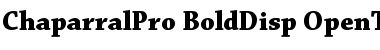 Chaparral Pro Bold Display Font Title Preview