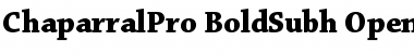 Chaparral Pro Bold Subhead Font Title Preview